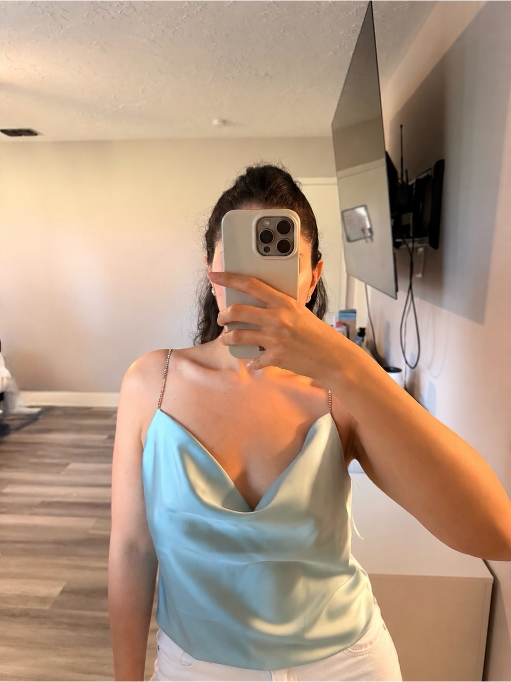 Satin tank blouse (House of Harlow)